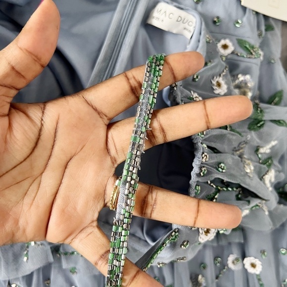 Mac Duggal Off The Shoulder Embroidered Ruffle Tiered Gown - Picture 12 of 14